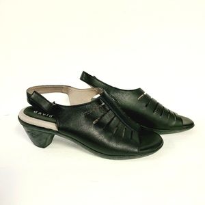 David Tate black sandals, size 7.5 M